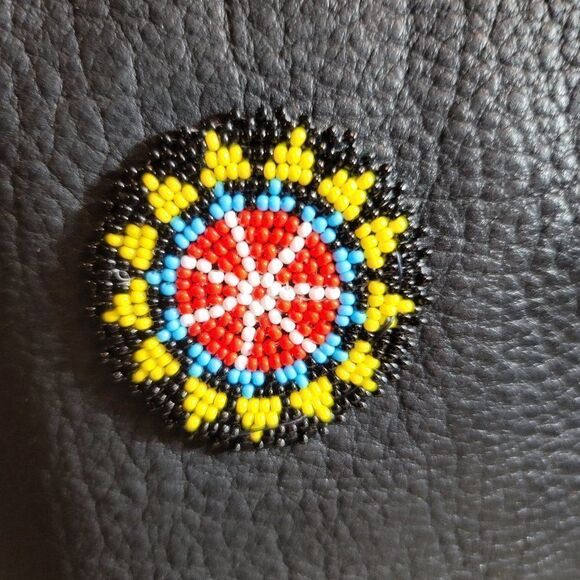 🔷️HOLD Genuine Bison Hide Crossbody Purse Bag Handmade by Native Americans BNA4 - Picture 2 of 10